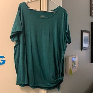 Soft green casual shirt 1X